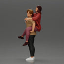 handsome, happy man in a shirt is pulling his girlfriend in hat and open shirt - Only-Games