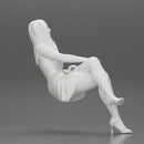 girl in dress sitting on a bench with his boyfriend in the park - Only-Games