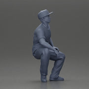 hip-hop man sitting in shirt and cap - Only-Games