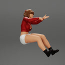 Angry Young Woman in mini shirt screaming In The Car - Only-Games