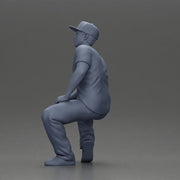 hip-hop man sitting in shirt and cap - Only-Games