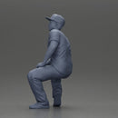 hip-hop man sitting in shirt and cap - Only-Games