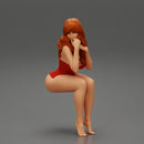 Sexy girl in swimsuit sitting - Only-Games