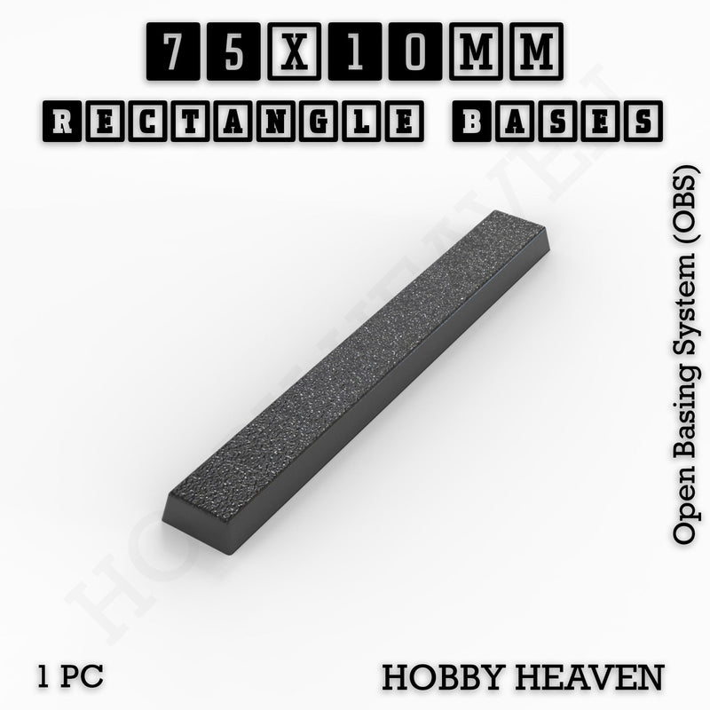 Rectangle Bases Range Sizes - 75x30mm to 125x40mm Medium Sizes 3d Print Full Range Tabletop Games - Only-Games
