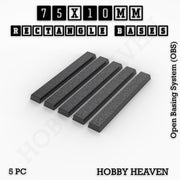 Rectangle Bases Range Sizes - 75x30mm to 125x40mm Medium Sizes 3d Print Full Range Tabletop Games - Only-Games