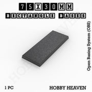 Rectangle Bases Range Sizes - 75x30mm to 125x40mm Medium Sizes 3d Print Full Range Tabletop Games - Only-Games