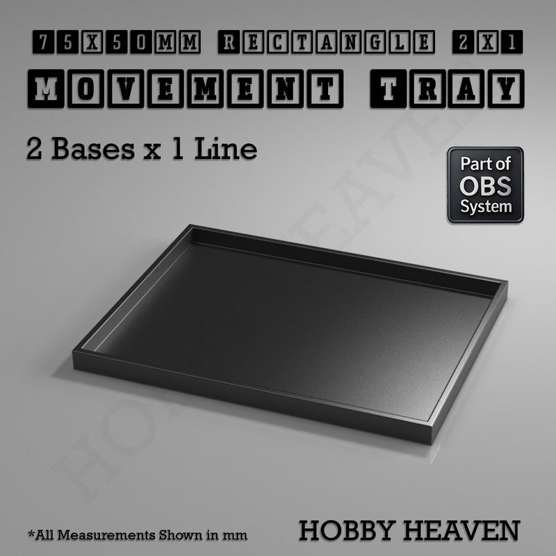 Rectangle Movement Trays | Cavalry & Monsters | 50×25-100×60mm | OBS System - Only-Games