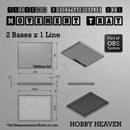 Rectangle Movement Trays | Cavalry & Monsters | 50×25-100×60mm | OBS System - Only-Games