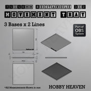 Rectangle Movement Trays | Cavalry & Monsters | 50×25-100×60mm | OBS System - Only-Games