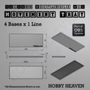 Rectangle Movement Trays | Cavalry & Monsters | 50×25-100×60mm | OBS System - Only-Games