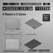Rectangle Movement Trays | Cavalry & Monsters | 50×25-100×60mm | OBS System - Only-Games