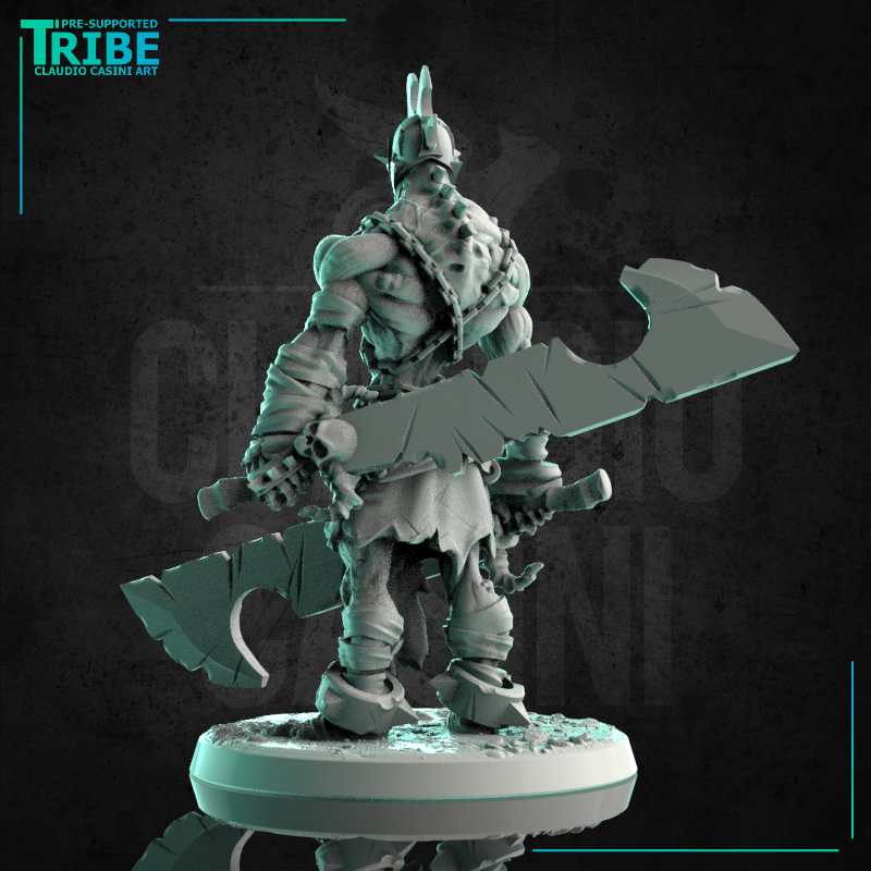 (L 0029) Male giant undead guradian knight with two big swords (Large) - Only-Games