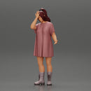 Young Beautiful Girl wearing long Shirt and boots Surprised - Only-Games