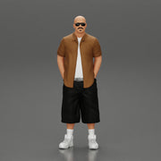 gangster standing in short and open shirt with sunglasses - Only-Games