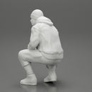 gangster sitting in hat and open jacket and short - Only-Games