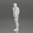 man stands confidently wearing an open jacket with beard - Only-Games