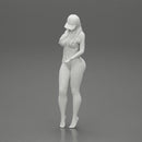 Young Beautiful Girl Wearing Bikini and Hat putting her hand on friend s face - Only-Games