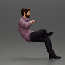 Handsome Man Smoking a Cigar and Resting One Leg on the Other - Only-Games