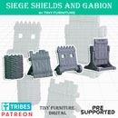 Siege shields and a gabion (Medieval Artillery) - Only-Games
