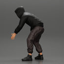 gangster homie in hoodie and short with his dog on the street - Only-Games