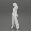 gangster homies lowrider girl posing in long open shirt with long hair - Only-Games