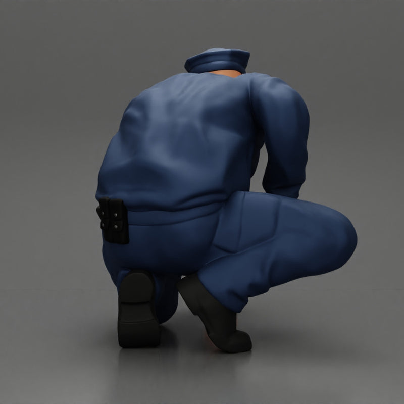 policeman officer sitting and puts handcuffs on a gangster - Only-Games