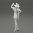 girl in christmas costume with hat standing and posing - Only-Games