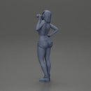 woman enjoying a drink, stylish and confident pose - Only-Games