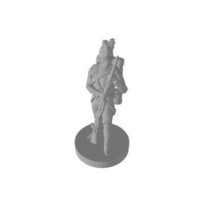 3D Printed 1/72 Scale Napoleonic French Fusiliers Pose 2 (x10) - Only-Games