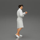 man in bathrobe standing - Only-Games