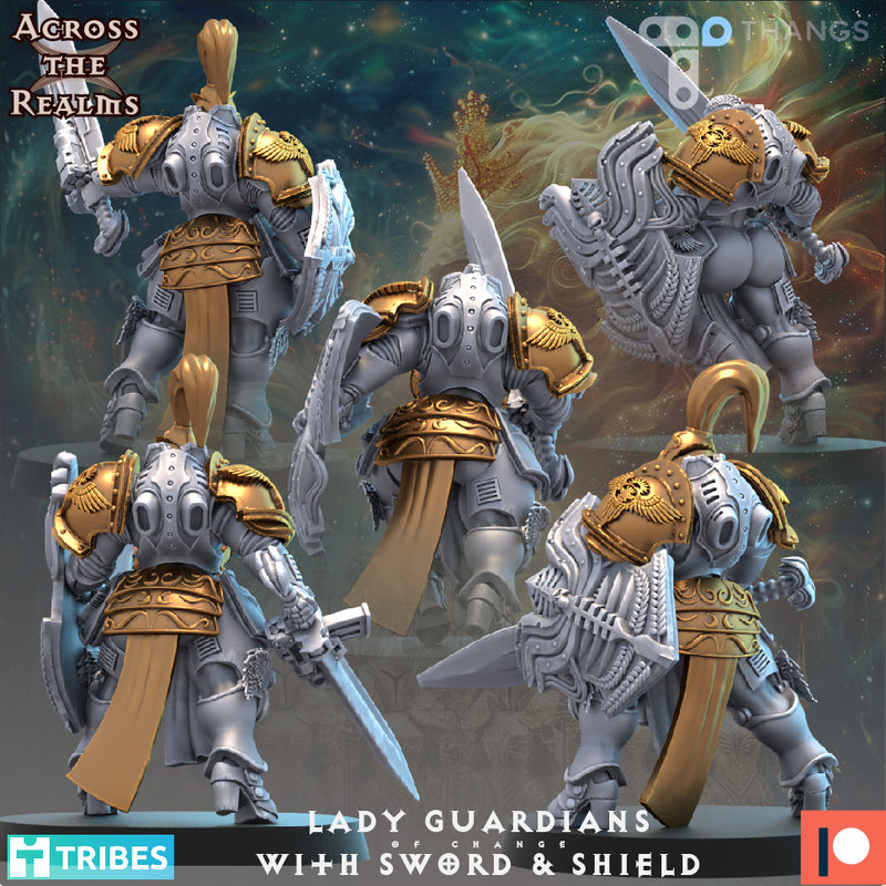 Lady Guardians with Swords and Shields