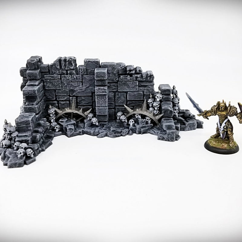 Basic Corner Wall A: Ancient Ruins GRIMDARK Terrain Set - Only-Games