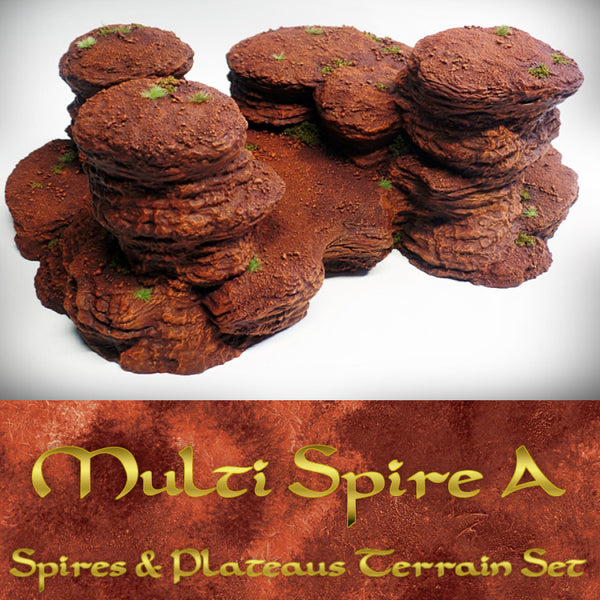Multi Spire A: Spires and Plateaus Terrain Set - Only-Games