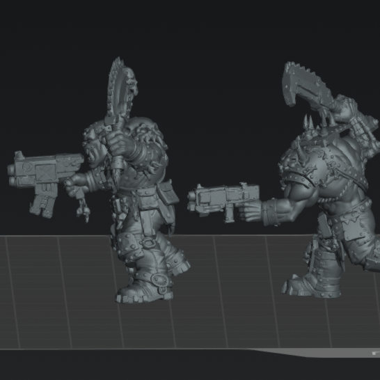 Sci-Fi Orc Beast Scrapper Boyz  STL – Grimdark 32mm Miniatures (STL Files)