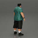 Big strong gangster homie in cap and short standing - Only-Games