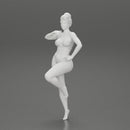 Sexy Woman In bikini posing and Standing On One Leg - Only-Games