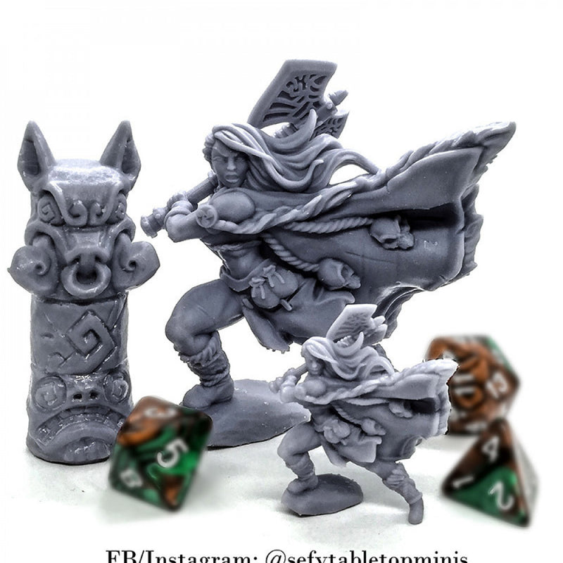 Franziska the Battlemaster & Boar Totem (AMAZONS! Kickstarter)