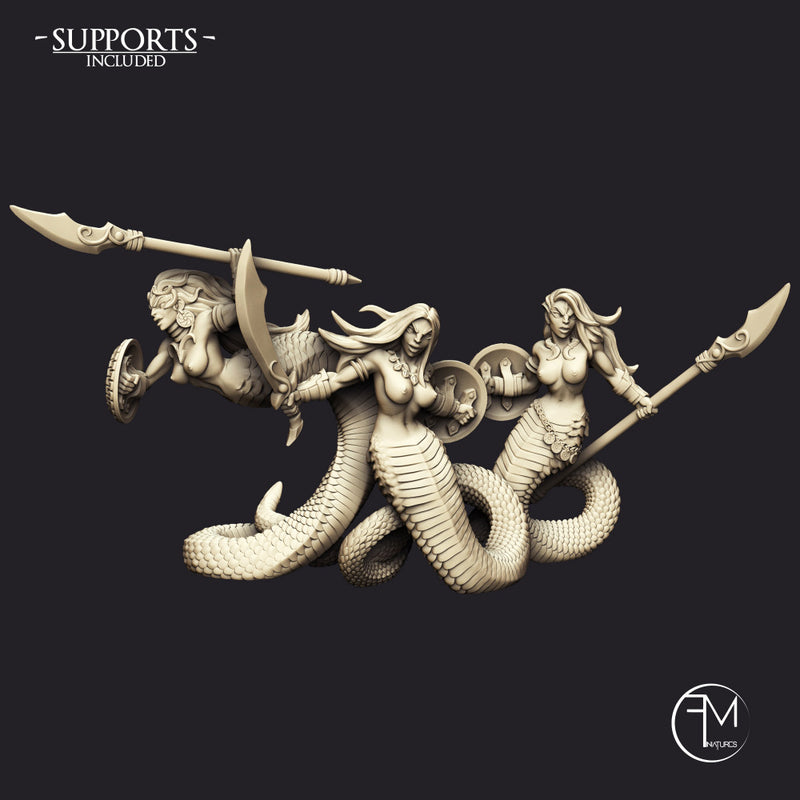 Snakewoman Guards - 3 Units (AMAZONS! Kickstarter) - Only-Games