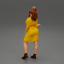 woman explaining pose wearing dress and boot - Only-Games