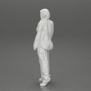 gangster homies lowrider girl posing in long open shirt with long pigtail - Only-Games