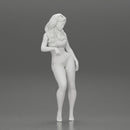 Sexy girl in Bikini Leaning Against Car on the beach - Only-Games