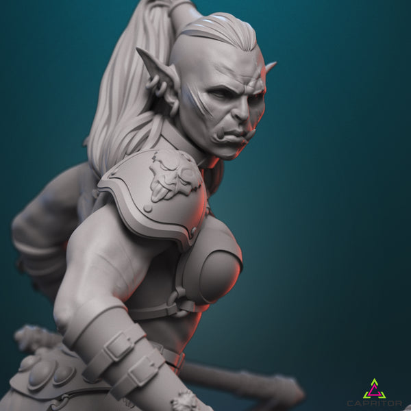 'Iris' Female Warrior with Two Head Options - 75mm (1:24) Scale - Only-Games
