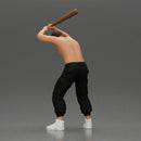 gangster holding a baseball bat while biting someone on the floor - Only-Games