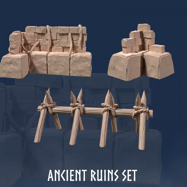 Ancient Ruins Set: Spikes & Ruins (3 Models)