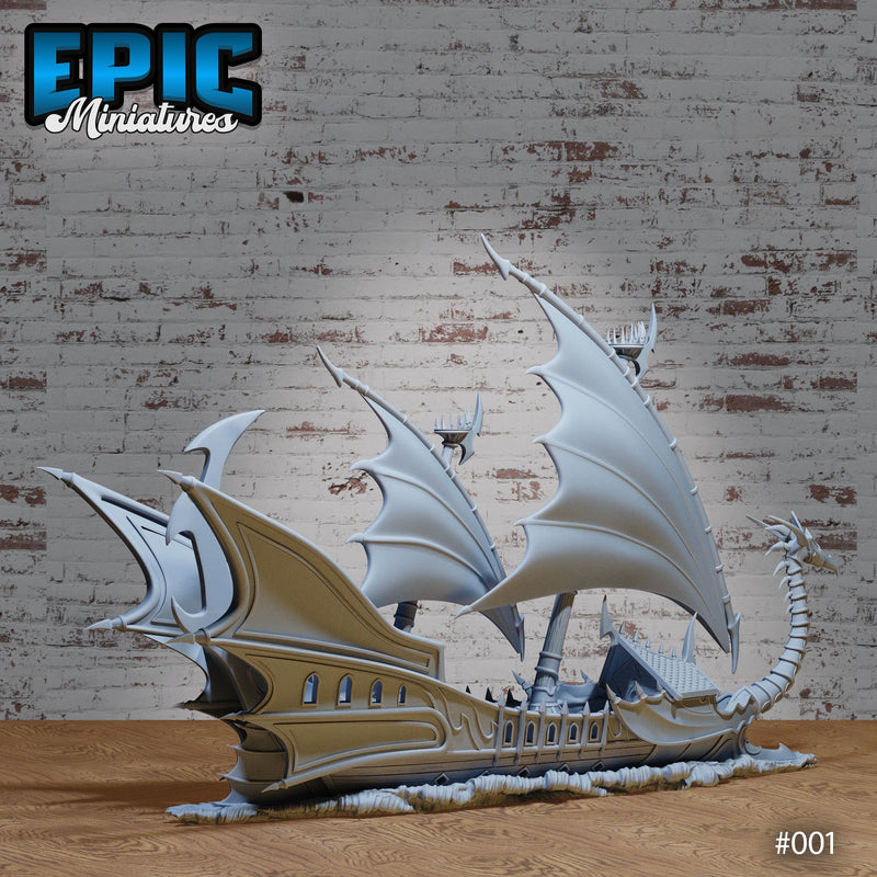 [Tactical Size] Dark Elf Ship - The Crescent