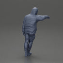 man leaning against the car, wearing an open jacket with hood - Only-Games