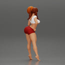 Sexy Young Sporty Girl Playing With the Ball on the Basketball - Only-Games