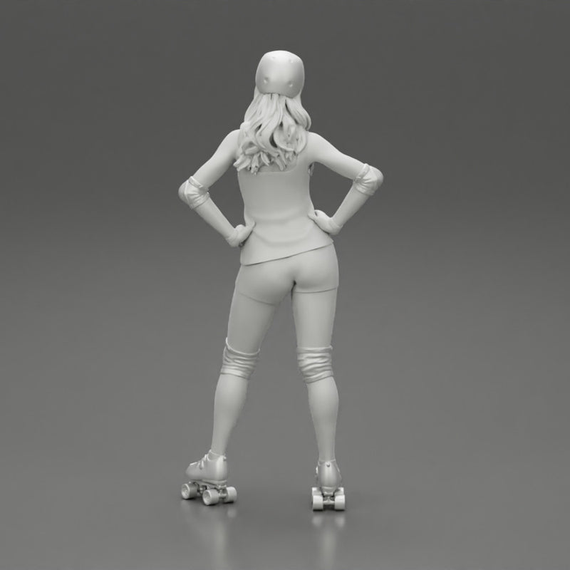 Derby girl standing posing with hands on hips - Only-Games
