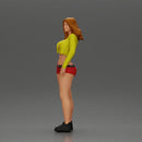 Sexy girl posing in a mini open skirt and shorts - Only-Games