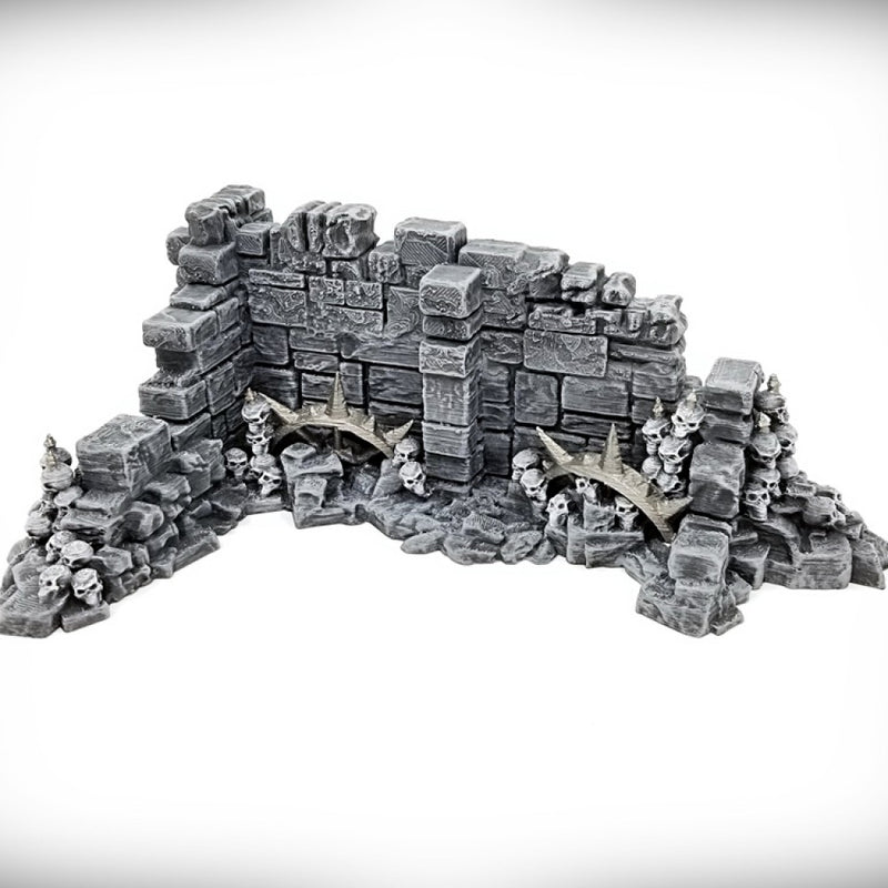 Basic Corner Wall A: Ancient Ruins GRIMDARK Terrain Set - Only-Games